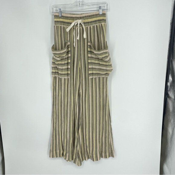 Free People Jones Beach Wide Leg Striped Drawstring Pants XS - Picture 3 of 13